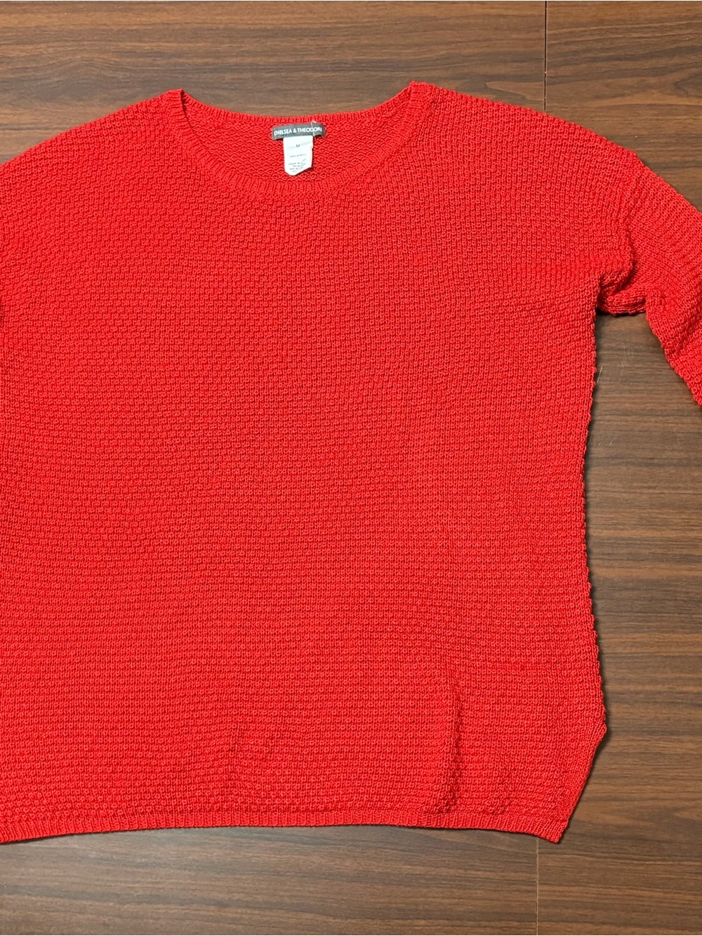 Chelsea & Theodore Bright Red Crewneck Sweater